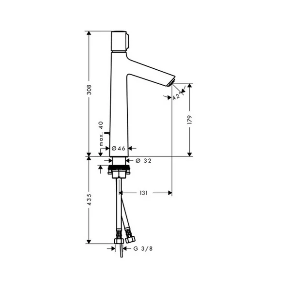 Baterie lavoar inalta Hansgrohe Talis Select S crom cu ventil Pop-Up [2]