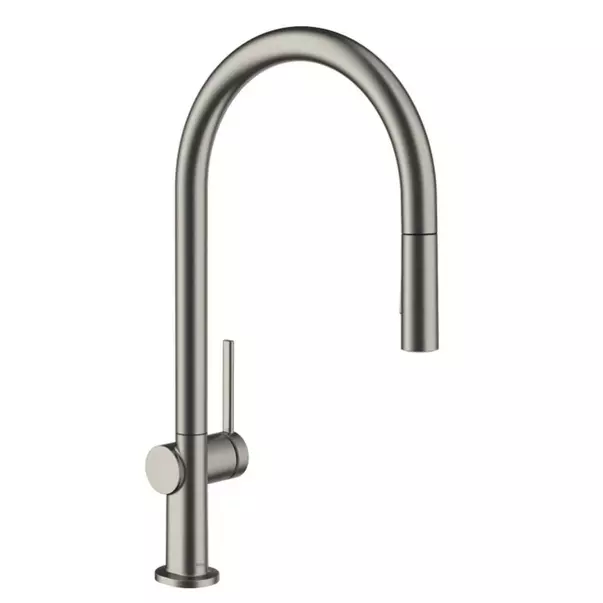 Baterii cu dus extractabil - Baterie bucatarie cu dus extractibil gri periat Hansgrohe Talis M54 210 cu 2 jeturi 72800340