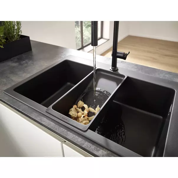 Baterie bucatarie cu dus extractibil Hansgrohe Talis M54 210 negru cu 2 tipuri de jet [7]