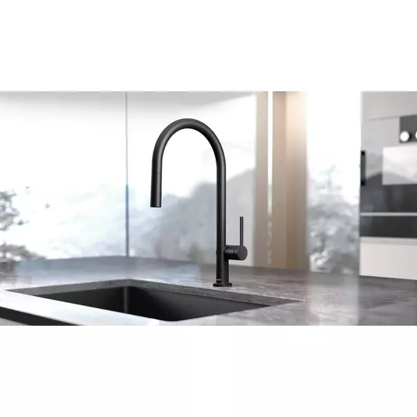 Baterie bucatarie cu dus extractibil Hansgrohe Talis M54 210 negru cu 2 tipuri de jet [8]
