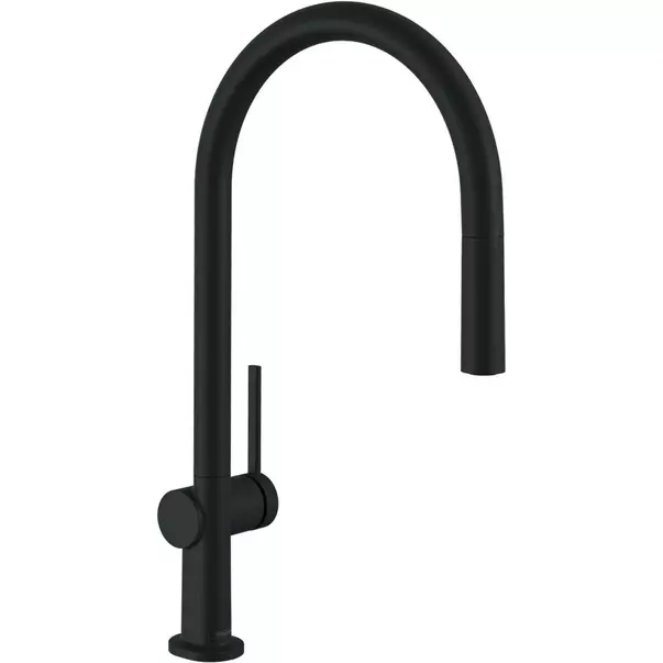 Baterii cu dus extractabil - Baterie bucatarie cu dus extractibil negru mat Hansgrohe Talis M54 210 sBox cu 1 jet