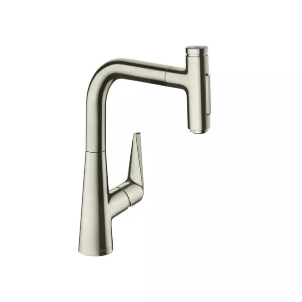 Baterii cu dus extractabil - Baterie bucatarie cu dus extractibil crom periat Hansgrohe Talis M51 220 cu 2 jeturi