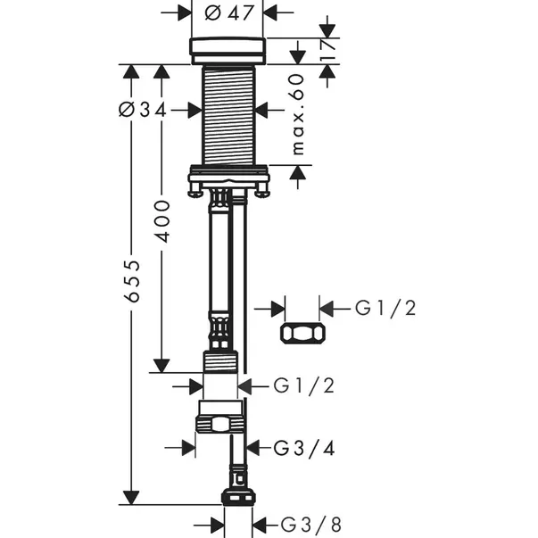 Supapa de inchidere negru mat Hansgrohe F21 [2]