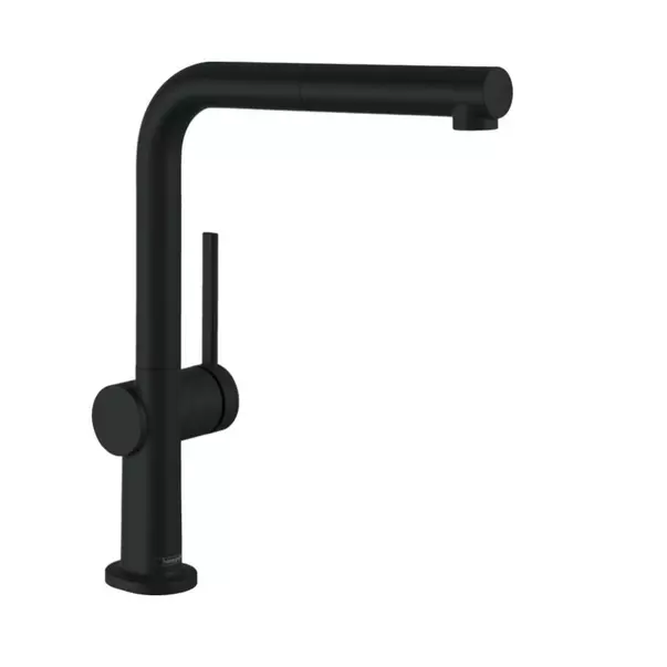 Baterii cu dus extractabil - Baterie bucatarie cu dus extractibil negru mat Hansgrohe Talis M54 270 Eco cu 1 jet
