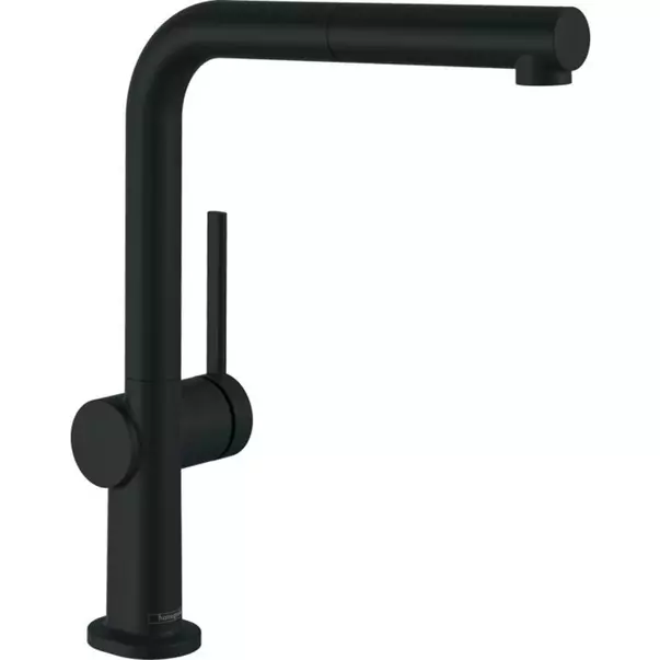 Baterii cu dus extractabil - Baterie bucatarie cu dus extractibil negru mat Hansgrohe Talis M54 270 cu 1 jet