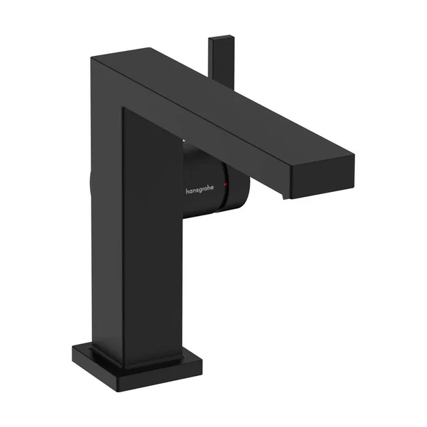 Baterii baie - Baterie lavoar negru mat Hansgrohe Tecturis E BM 110 Fine CoolS