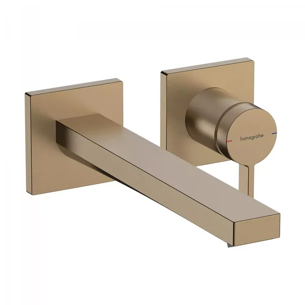 Baterii baie - Baterie lavoar incastrata Hansgrohe Tecturis E bronz periat fara corp ingropat