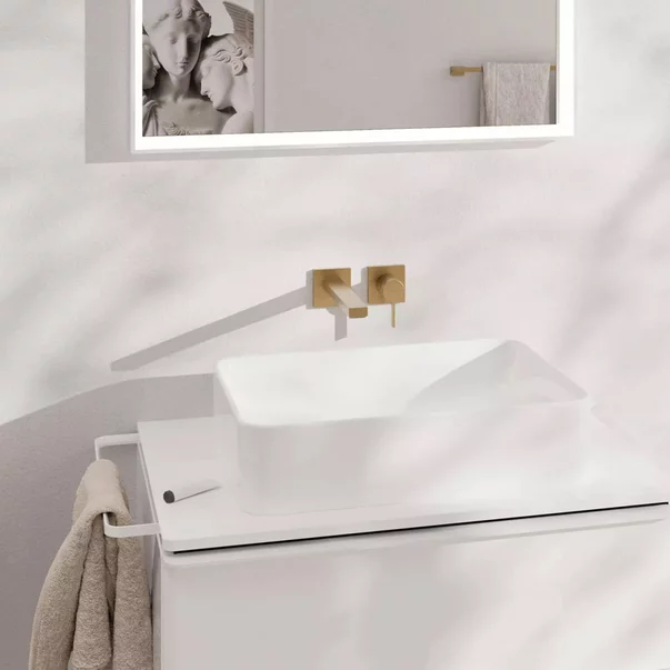 Baterie lavoar incastrata Hansgrohe Tecturis E bronz periat fara corp ingropat [3]
