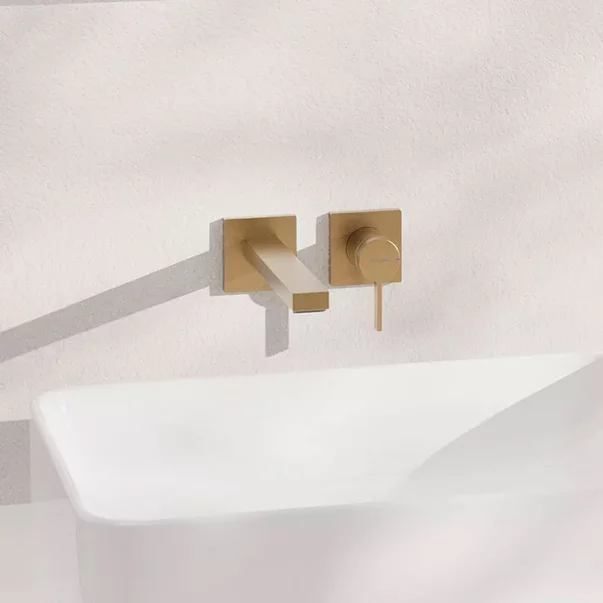 Baterie lavoar incastrata Hansgrohe Tecturis E bronz periat fara corp ingropat [4]