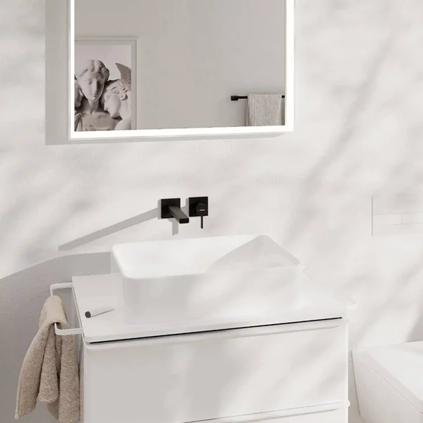 Baterie lavoar incastrata Hansgrohe Tecturis E negru mat fara corp ingropat [2]