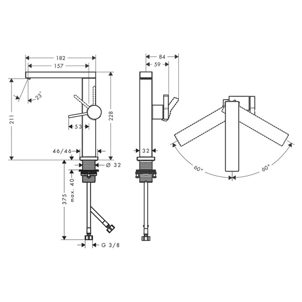 Baterie lavoar inalta bronz periat Hansgrohe Tecturis E 210 CoolStart EcoSmart+ [3]