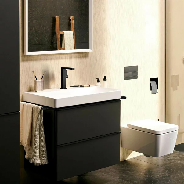 Baterie lavoar inalta negru mat Hansgrohe Tecturis E 210 CoolStart EcoSmart+ [2]