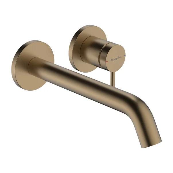 Baterii baie - Baterie lavoar incastrata Hansgrohe Tecturis S bronz periat fara corp ingropat