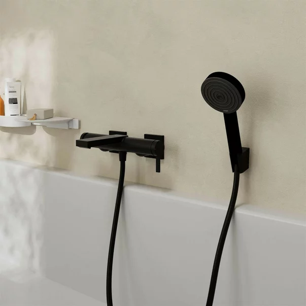Baterie cada - dus negru mat Hansgrohe Tecturis E [2]