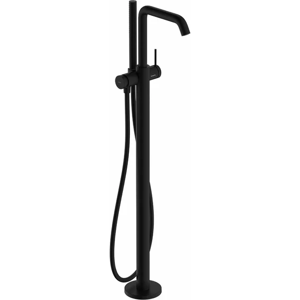 Baterii cada - Baterie freestanding pentru cada - dus negru mat Hansgrohe Tecturis S