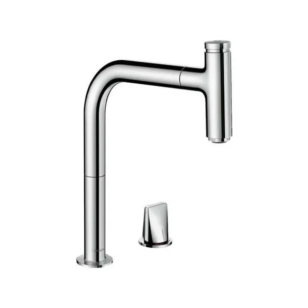 Baterii cu dus extractabil - Baterie bucatarie cu dus extractibil Hansgrohe Metris M71 200 sBox cu 1 jet