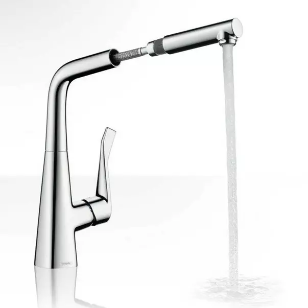 Baterie bucatarie cu dus extractibil Hansgrohe Metris M71 320 sBox cu 1 jet [2]