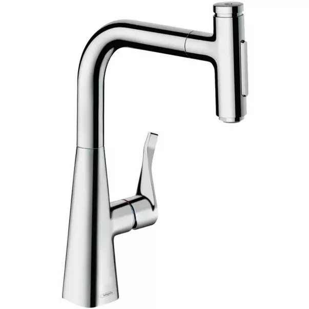 Baterii cu dus extractabil - Baterie bucatarie cu dus extractibil Hansgrohe Metris M71 240 cu 2 jeturi 73817000