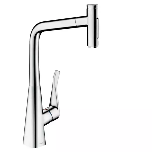 Baterii cu dus extractabil - Baterie bucatarie cu dus extractibil Hansgrohe Metris M71 320 cu 2 jeturi 73820000