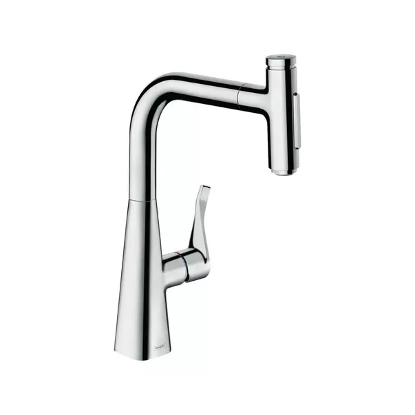 Baterii cu dus extractabil - Baterie bucatarie cu dus extractibil Hansgrohe Metris M71 240 cu 2 jeturi 73822000