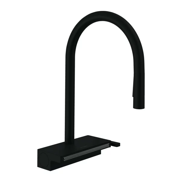 Baterii cu dus extractabil - Baterie bucatarie cu dus extractibil 3 jeturi Hansgrohe Aquno Select M81 170 sBox negru mat