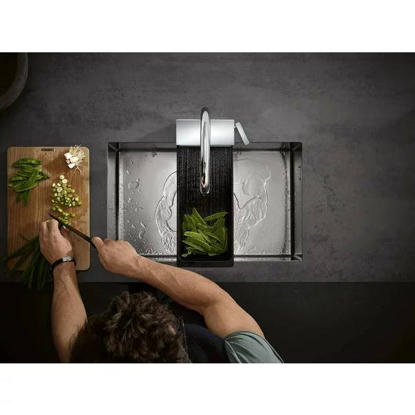 Baterie bucatarie cu dus extractibil 3 jeturi Hansgrohe Aquno Select M81 170 sBox negru mat [4]