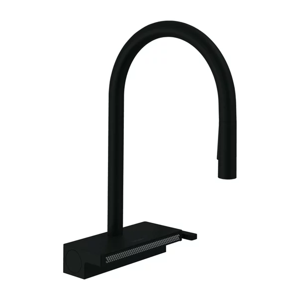 Baterii cu dus extractabil - Baterie bucatarie cu dus extractibil 3 jeturi Hansgrohe Aquno Select M81 170 negru mat