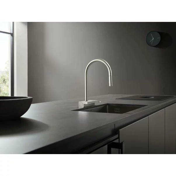 Baterie bucatarie cu dus extractibil 3 jeturi Hansgrohe Aquno Select M81 170 negru mat [3]