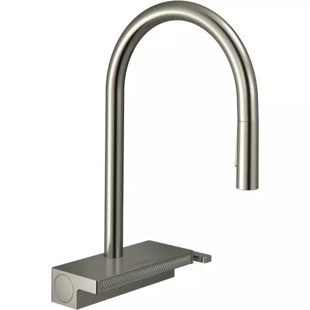 Baterii cu dus extractabil - Baterie bucatarie cu dus extractibil crom periat Hansgrohe Aquno Select M81 170 cu 3 jeturi 73837800