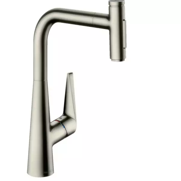 Baterii cu dus extractabil - Baterie bucatarie cu dus extractibil crom periat Hansgrohe Talis M51 300 sBox cu 2 jeturi