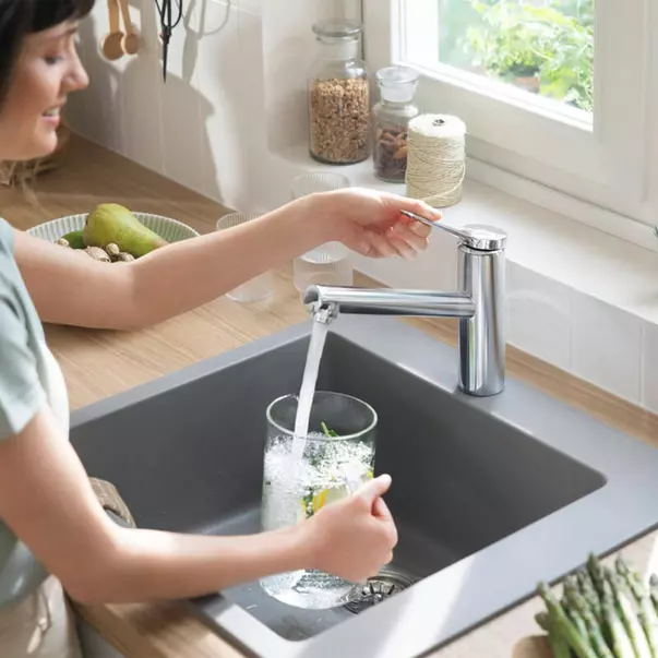 Baterie bucatarie Hansgrohe Zesis M33 150 crom lucios pentru presiune scazuta [2]