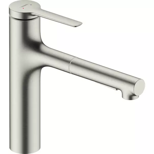 Baterii cu dus extractabil - Baterie bucatarie cu dus extractibil crom periat Hansgrohe Zesis M33 160 cu 2 jeturi