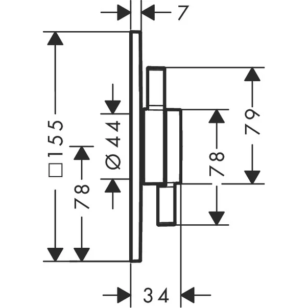 Baterie dus incastrata Hansgrohe DuoTurn Q 2 functii [2]