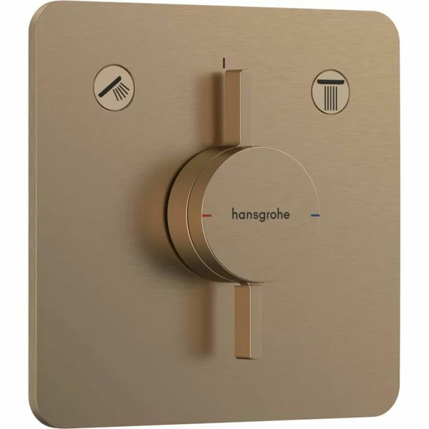 Baterii baie - Baterie dus incastrata bronz periat Hansgrohe DuoTurn Q 2 functii