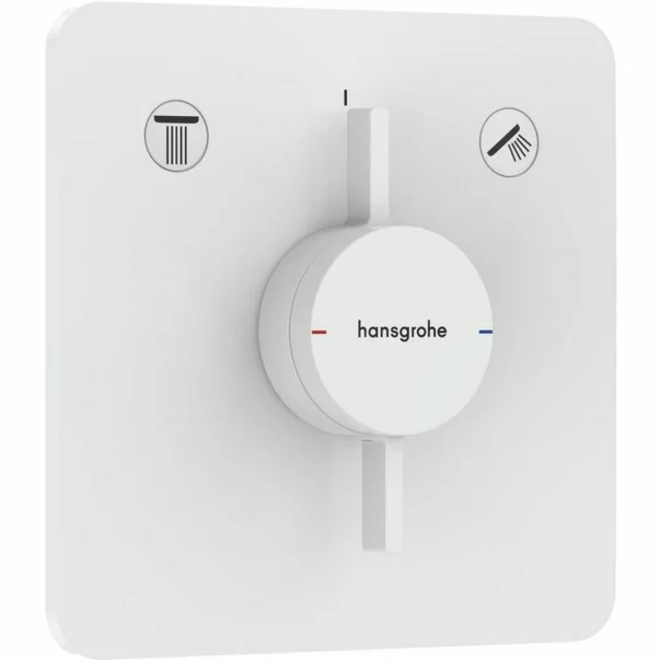 Baterii baie - Baterie dus incastrata alb mat Hansgrohe DuoTurn Q 2 functii