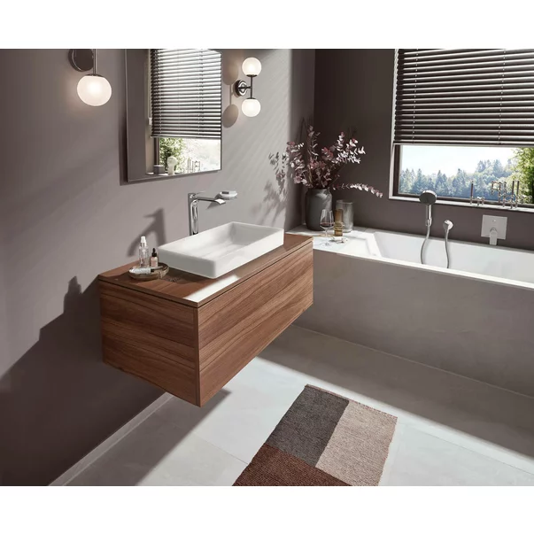 Baterie cada - dus incastrata Hansgrohe Vivenis fara corp ingropat crom lucios [2]