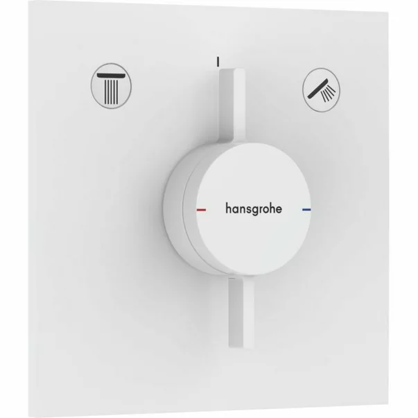 Baterii baie - Baterie dus incastrata alb mat Hansgrohe DuoTurn E 2 functii