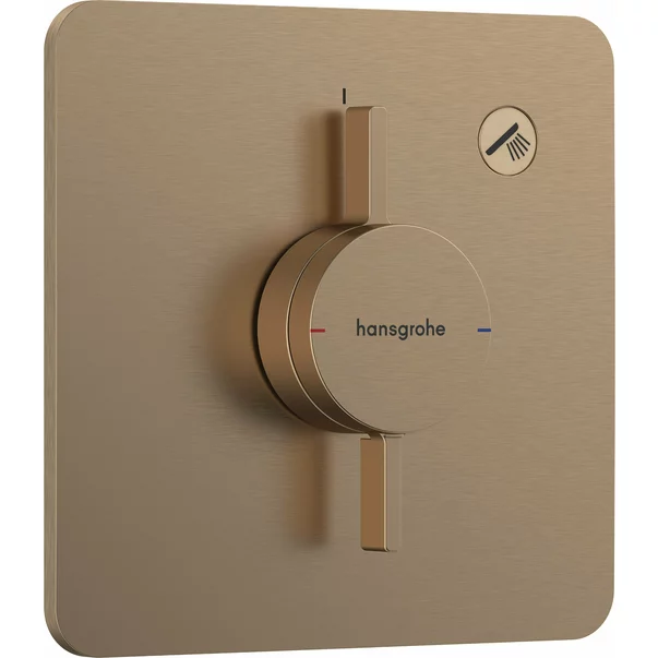 Baterii baie - Baterie dus incastrata bronz periat Hansgrohe DuoTurn Q 1 functie