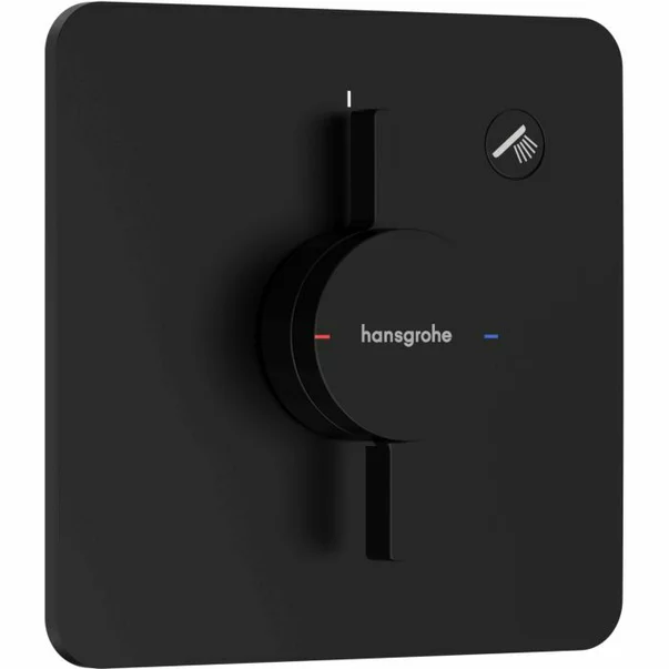 Baterii baie - Baterie dus incastrata negru mat Hansgrohe DuoTurn Q 1 functie