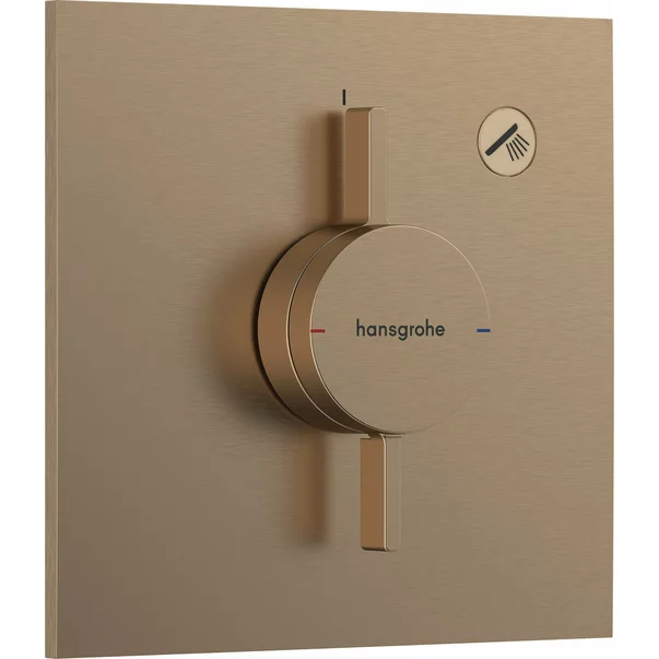 Baterii baie - Baterie dus incastrata bronz periat Hansgrohe DuoTurn E 1 functie