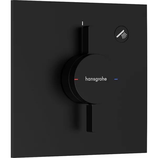 Baterii baie - Baterie dus incastrata negru mat Hansgrohe DuoTurn E 1 functie