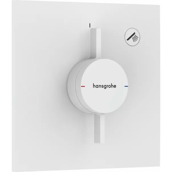 Baterii baie - Baterie dus incastrata alb mat Hansgrohe DuoTurn E 1 functie