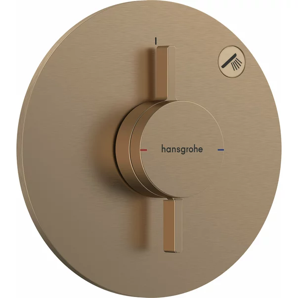 Baterii baie - Baterie dus incastrata bronz periat Hansgrohe DuoTurn S 1 functie