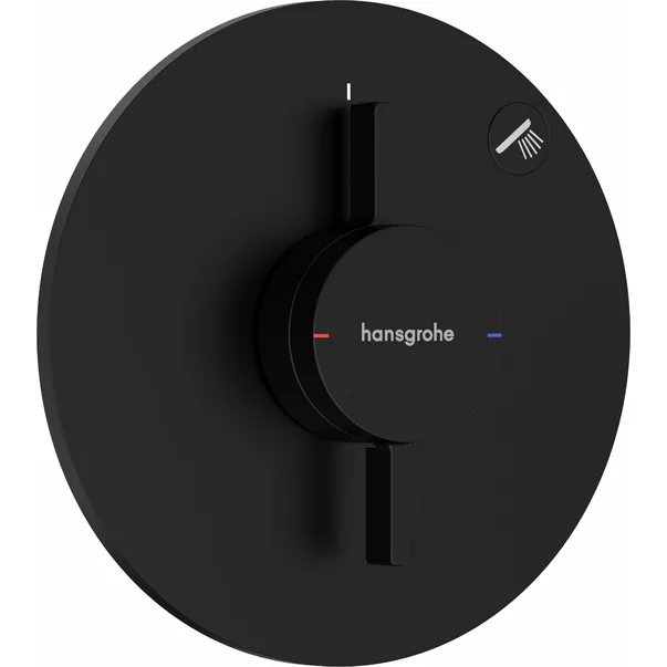 Baterii baie - Baterie dus incastrata negru mat Hansgrohe DuoTurn S 1 functie