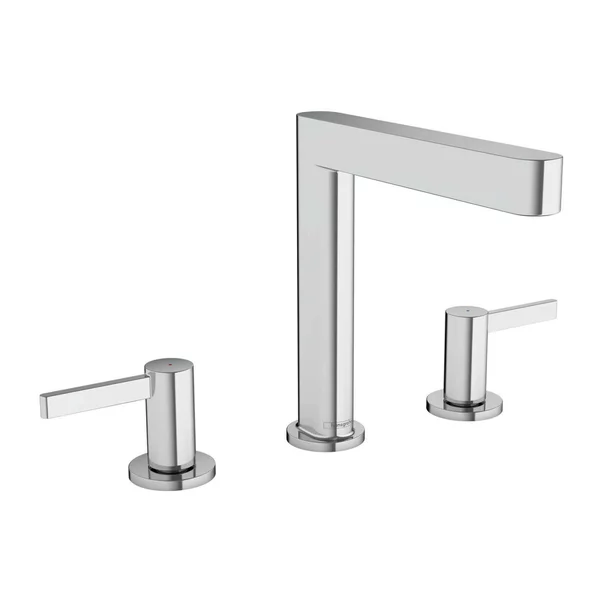 Baterii baie - Baterie lavoar Hansgrohe Finoris 160 cu 3 elemente si ventil Push-Open crom