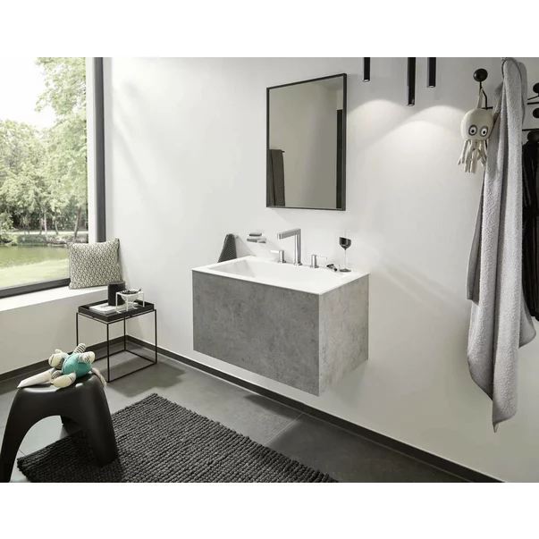 Baterie lavoar Hansgrohe Finoris 160 cu 3 elemente si ventil Push-Open crom [4]