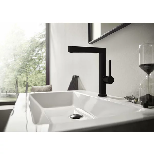 Baterie lavoar Hansgrohe Finoris 230 cu pipa pivotanta si ventil Push-Open crom [5]