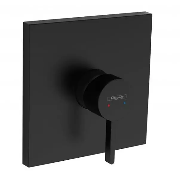 Baterii baie - Baterie dus incastrata Hansgrohe Finoris negru mat fara corp incastrat