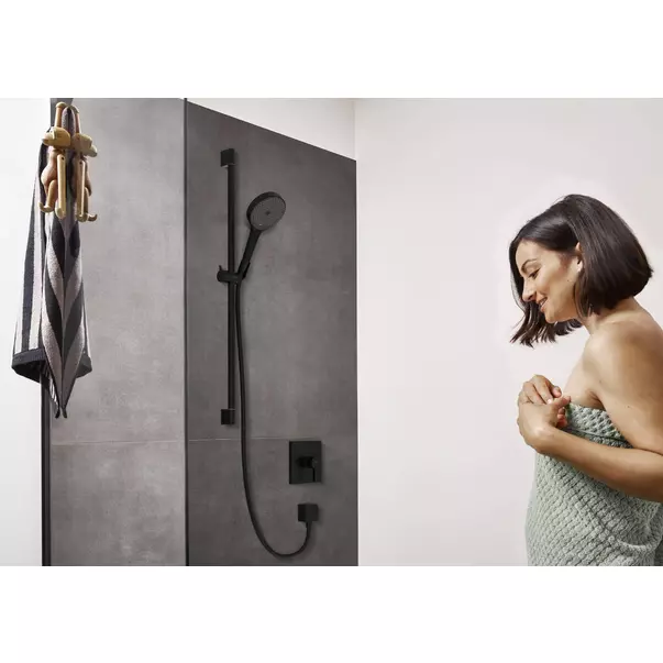 Baterie dus incastrata Hansgrohe Finoris negru mat fara corp incastrat [4]