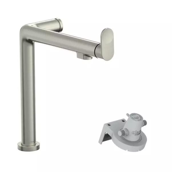 Bucatarie - Baterie bucatarie monocomanda si sistem filtrare crom periat Hansgrohe Aquittura M91 240 cu 1 jet